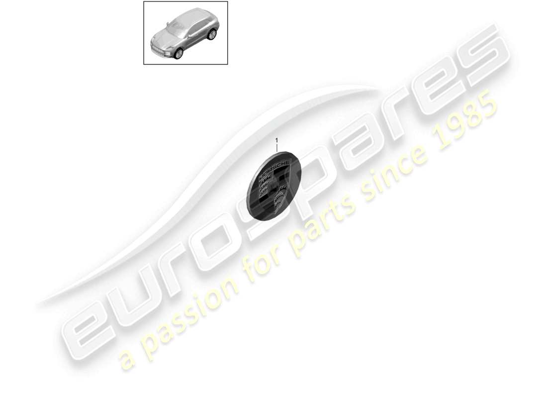 porsche 2021 (macan) hub cap part diagram