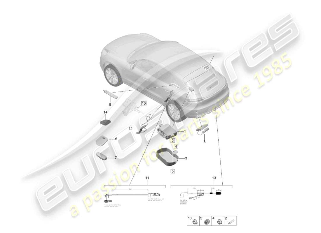 porsche 2021 (macan) individual parts vts vehicle tracking driver card part diagram