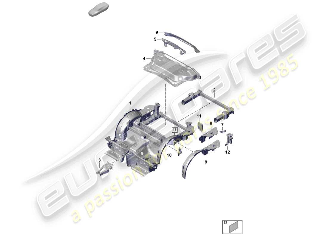 porsche 2026 (992-2 gt3) rear end coupe part diagram