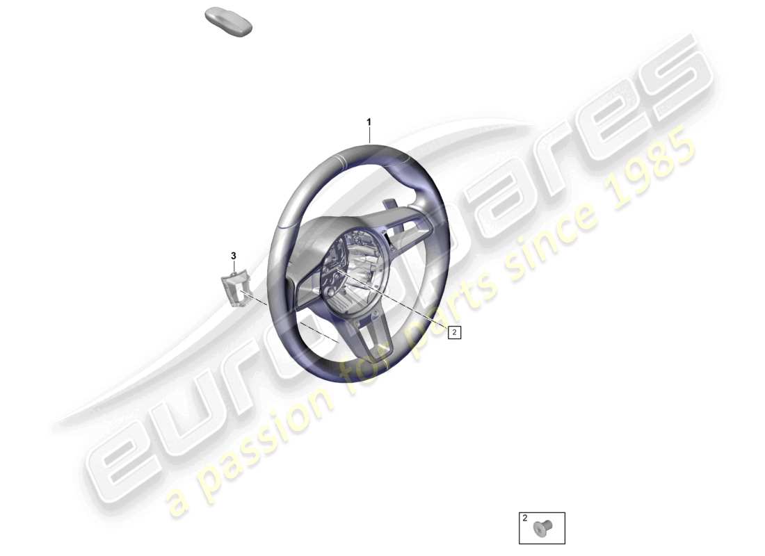 porsche 2021 (718 cayman gt4) steering wheel parts diagram
