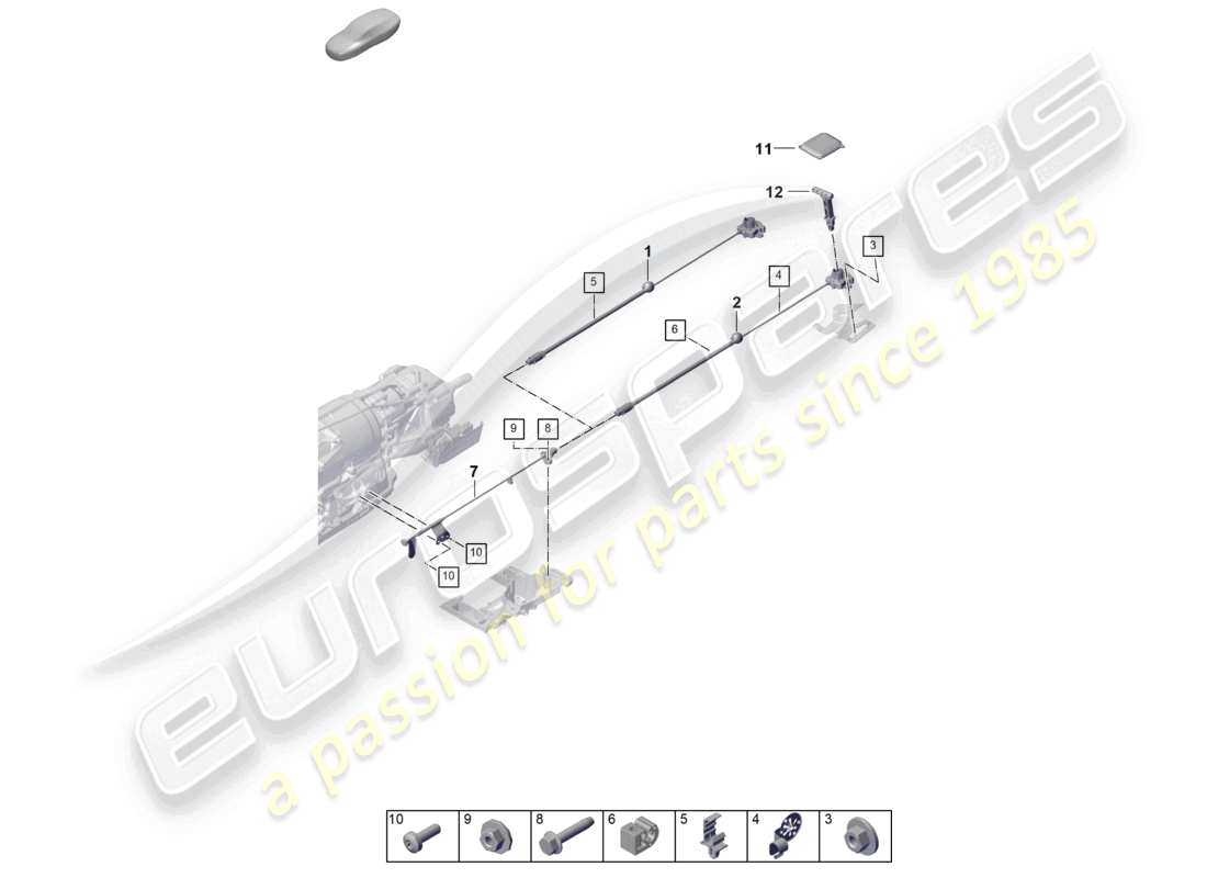 porsche 2023 (cayenne e3 pa) actuating unit for emergency release for 8-speed automatic gearbox part diagram