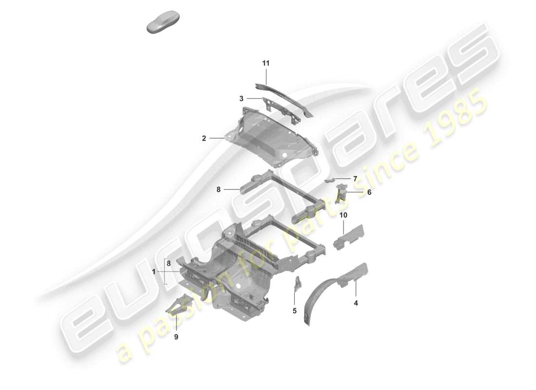 porsche 2023 (992-1 turbo / s) rear end coupe part diagram