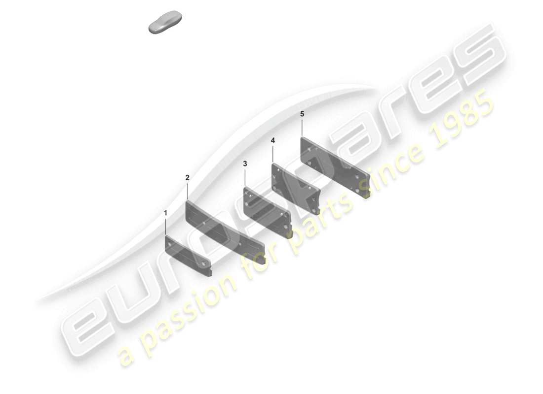 porsche 2022 (992-1 turbo / s) licence plate holder part diagram