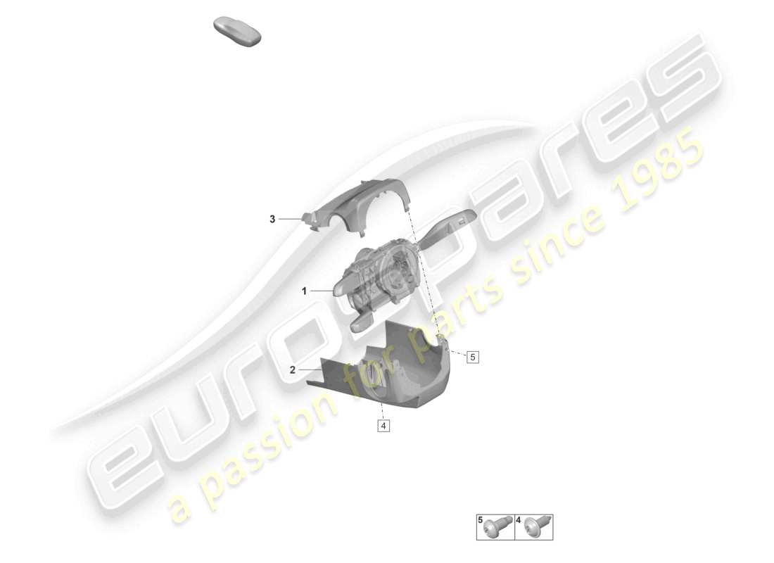 porsche 2023 (992-1 gt3/rs/st) steering column switch parts diagram