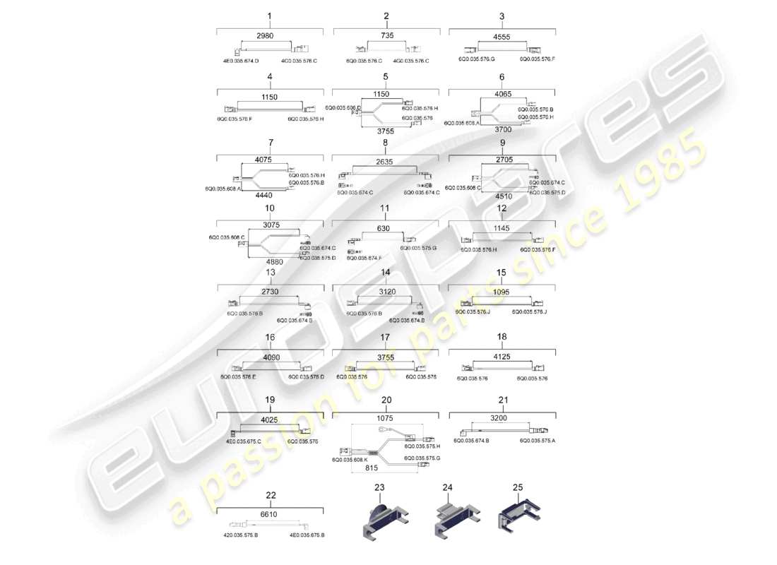 porsche 2021 (macan) single wire connecting line aerial aerial amplifier part diagram