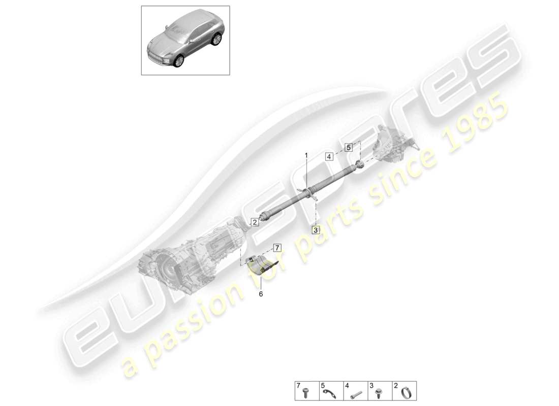 a part diagram from the porsche 2026 (macan) parts catalogue