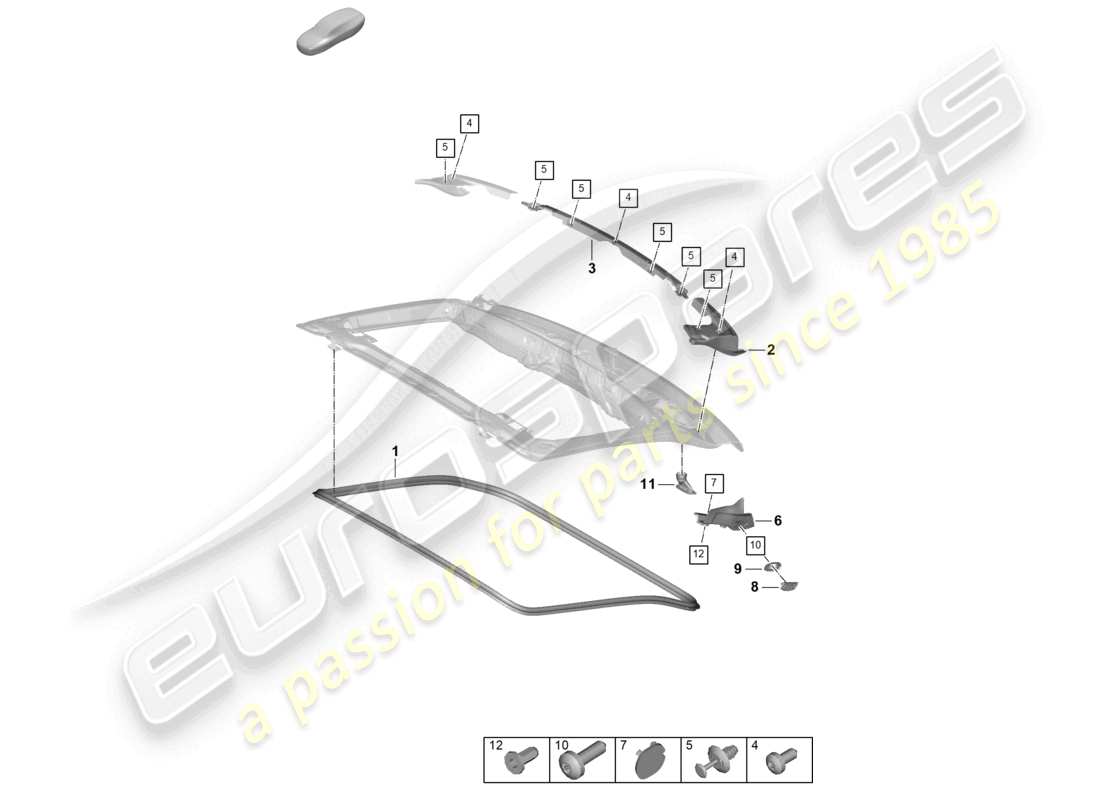 a part diagram from the porsche panamera parts catalogue