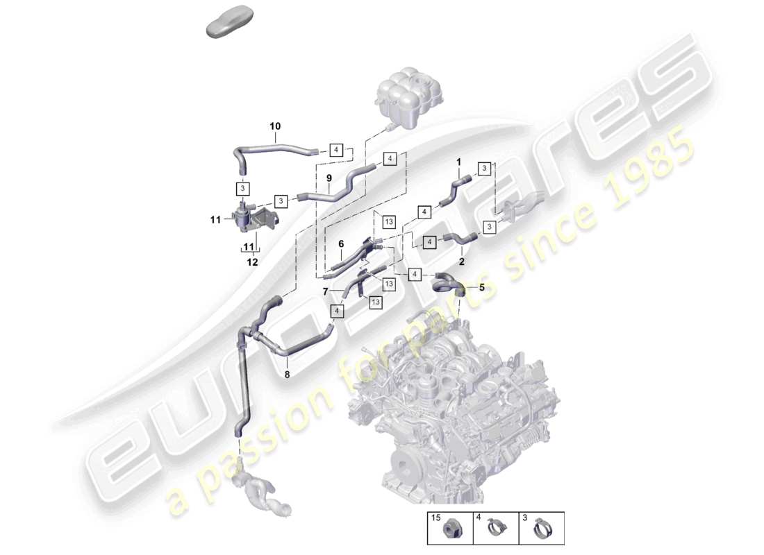 VIEW PARTS DIAGRAMS FROM THE PORSCHE CAYENNE PARTS CATALOGUE a part diagram from the porsche cayenne parts catalogue