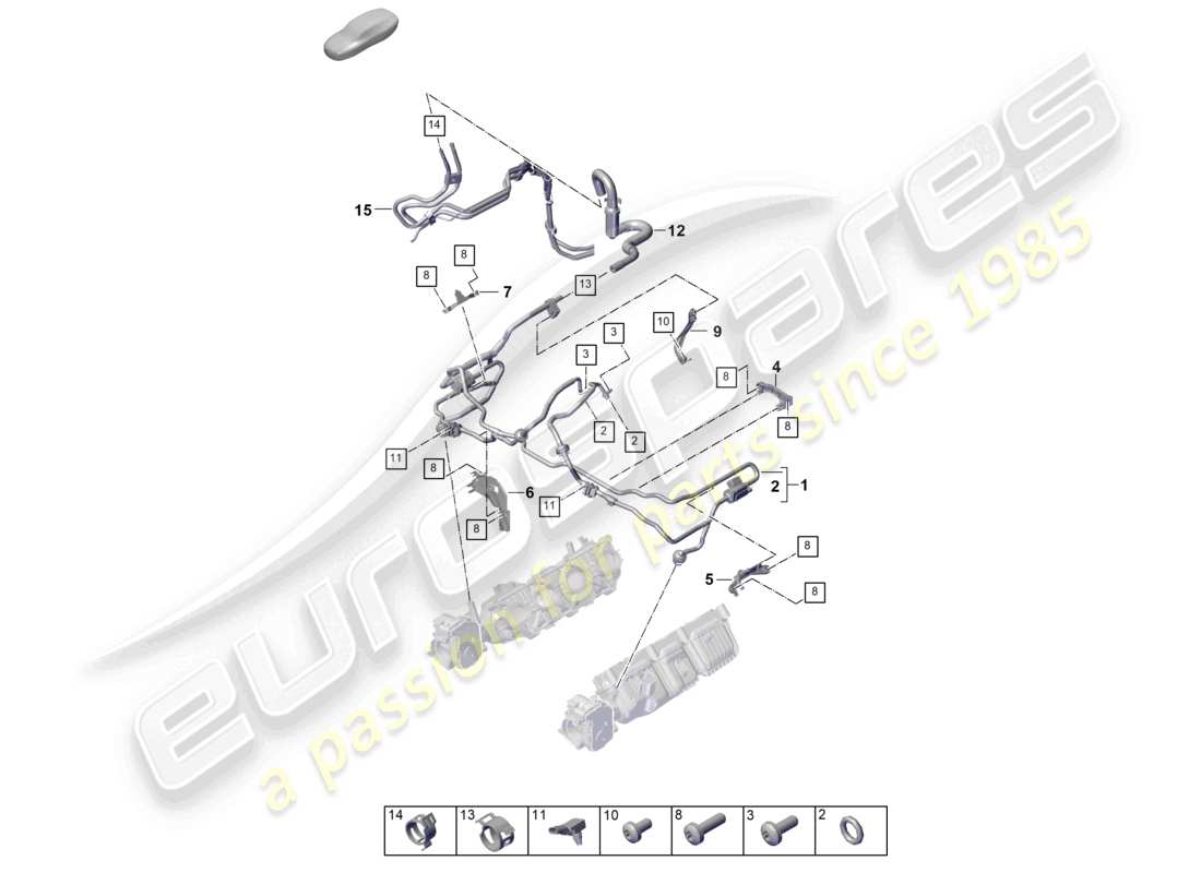 a part diagram from the porsche cayenne parts catalogue