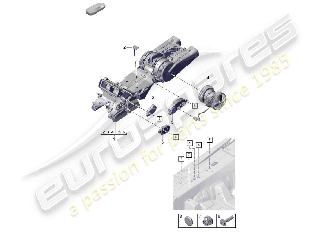 a part diagram from the porsche cayenne parts catalogue