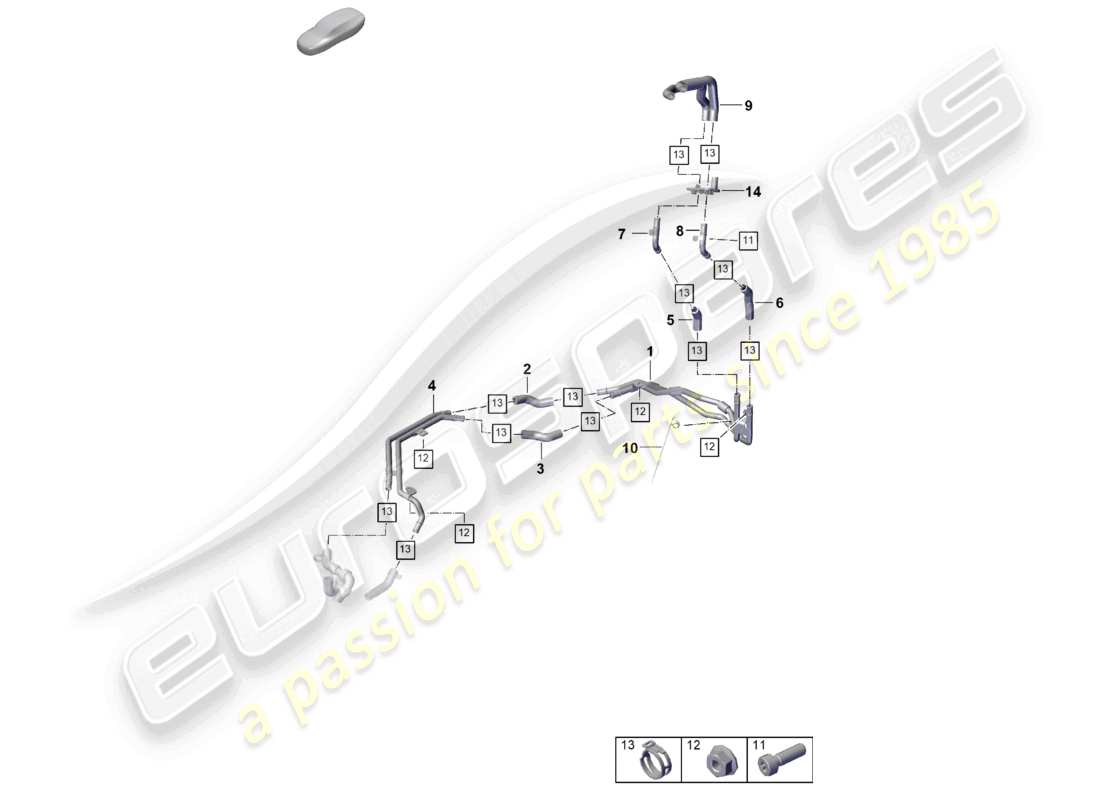 a part diagram from the porsche cayenne parts catalogue