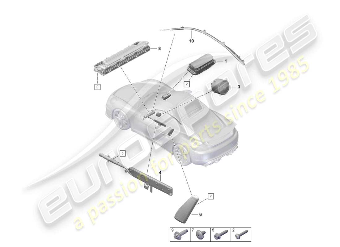 VIEW PARTS DIAGRAMS FROM THE PORSCHE CAYMAN PARTS CATALOGUE a part diagram from the porsche cayman parts catalogue