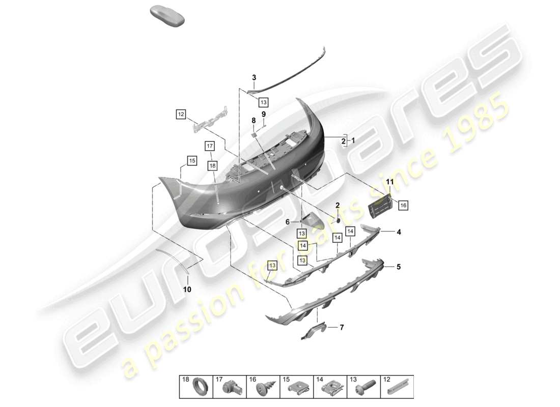 VIEW PARTS DIAGRAMS FROM THE PORSCHE CAYMAN PARTS CATALOGUE a part diagram from the porsche cayman parts catalogue