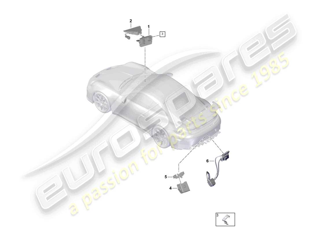 a part diagram from the porsche 992 parts catalogue