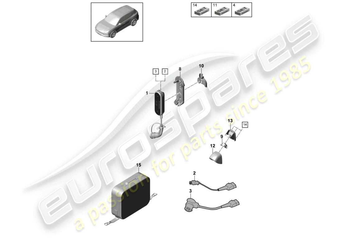 VIEW PARTS DIAGRAMS FROM THE PORSCHE CAYENNE PARTS CATALOGUE a part diagram from the porsche cayenne parts catalogue