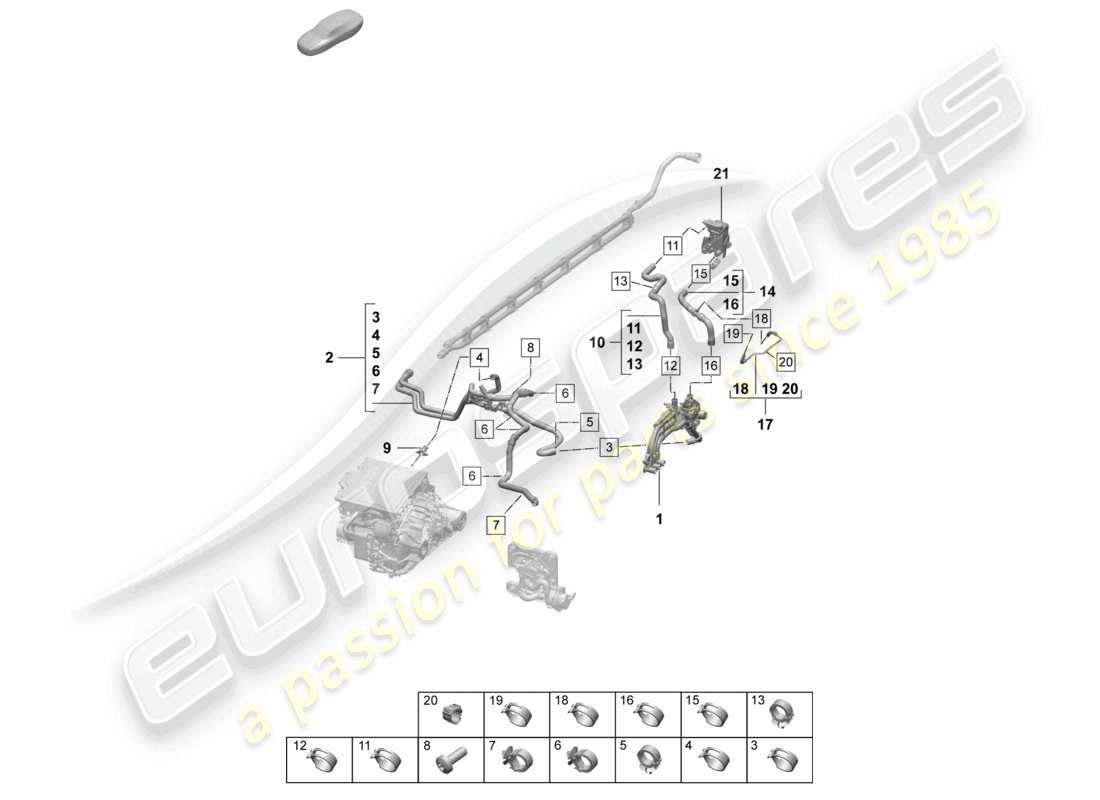 part diagram containing part number paf011153