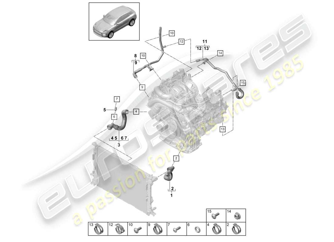 a part diagram from the porsche macan parts catalogue