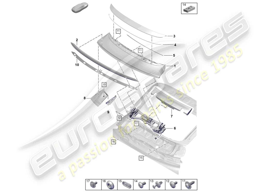 a part diagram from the porsche cayenne parts catalogue