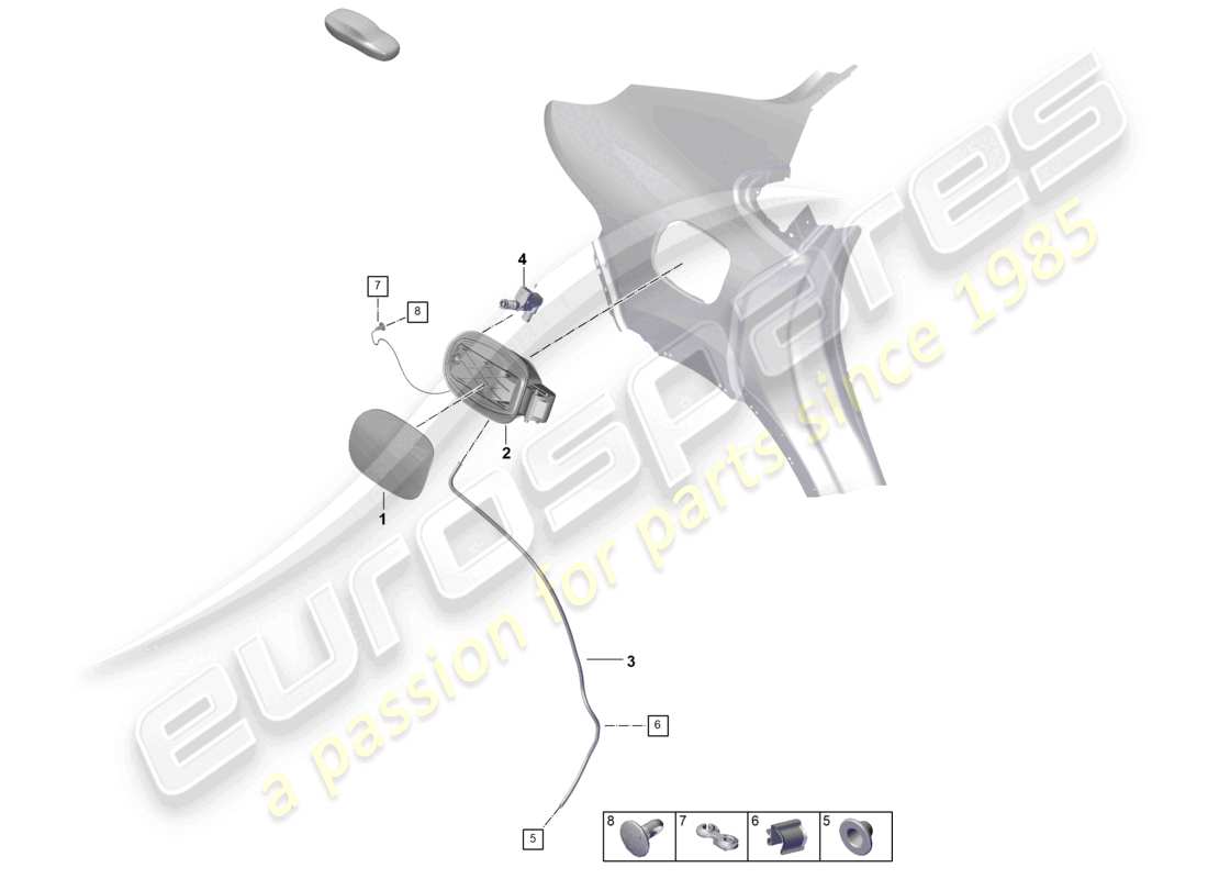 VIEW PARTS DIAGRAMS FROM THE PORSCHE CAYENNE PARTS CATALOGUE a part diagram from the porsche cayenne parts catalogue