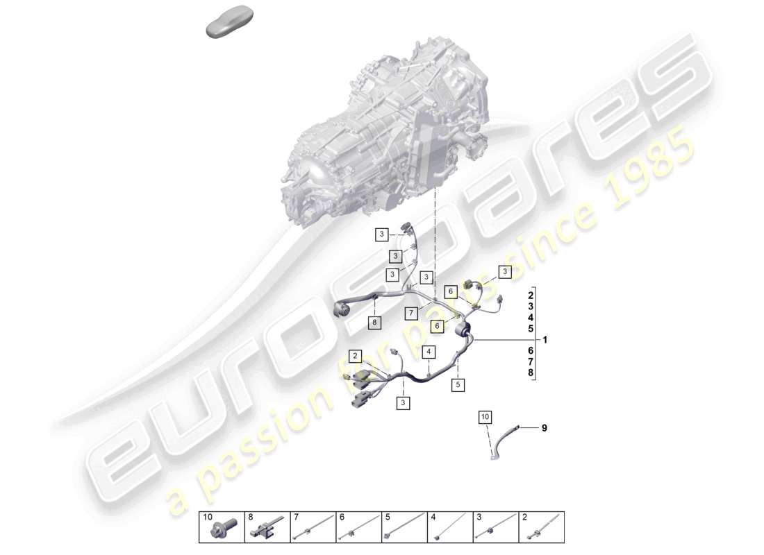 a part diagram from the porsche 992 parts catalogue