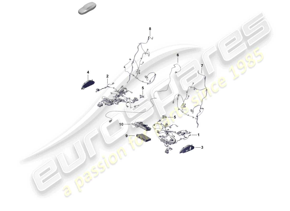 a part diagram from the porsche cayenne parts catalogue