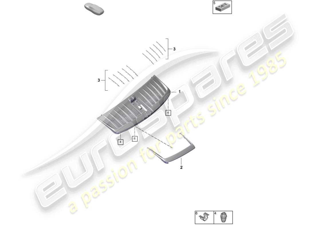 VIEW PARTS DIAGRAMS FROM THE PORSCHE 992 PARTS CATALOGUE a part diagram from the porsche 992 parts catalogue