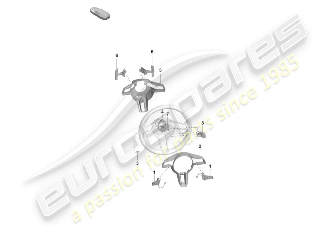 a part diagram from the porsche 2020 (992-1 turbo / s) parts catalogue