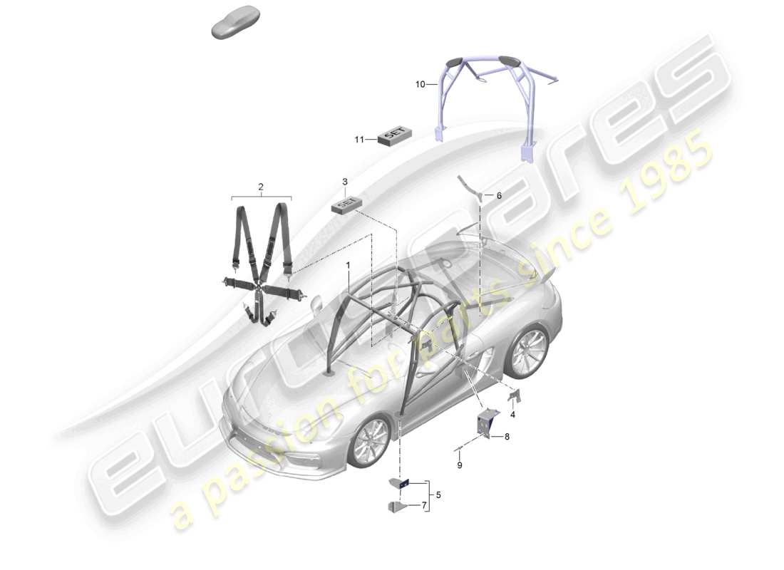 VIEW PARTS DIAGRAMS FROM THE PORSCHE CAYMAN PARTS CATALOGUE a part diagram from the porsche cayman parts catalogue
