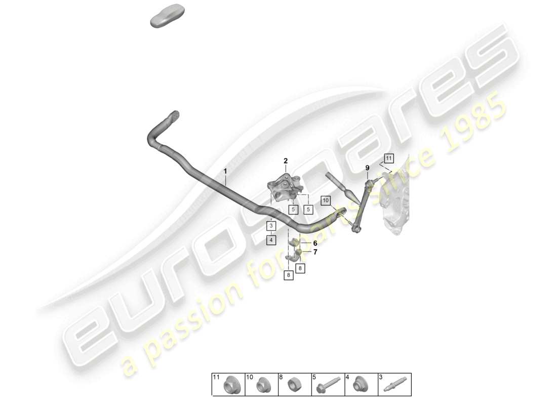 a part diagram from the porsche 992 parts catalogue