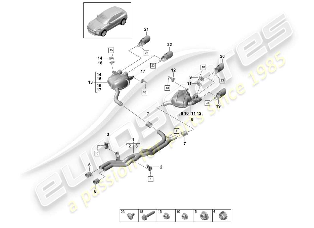 a part diagram from the porsche macan parts catalogue