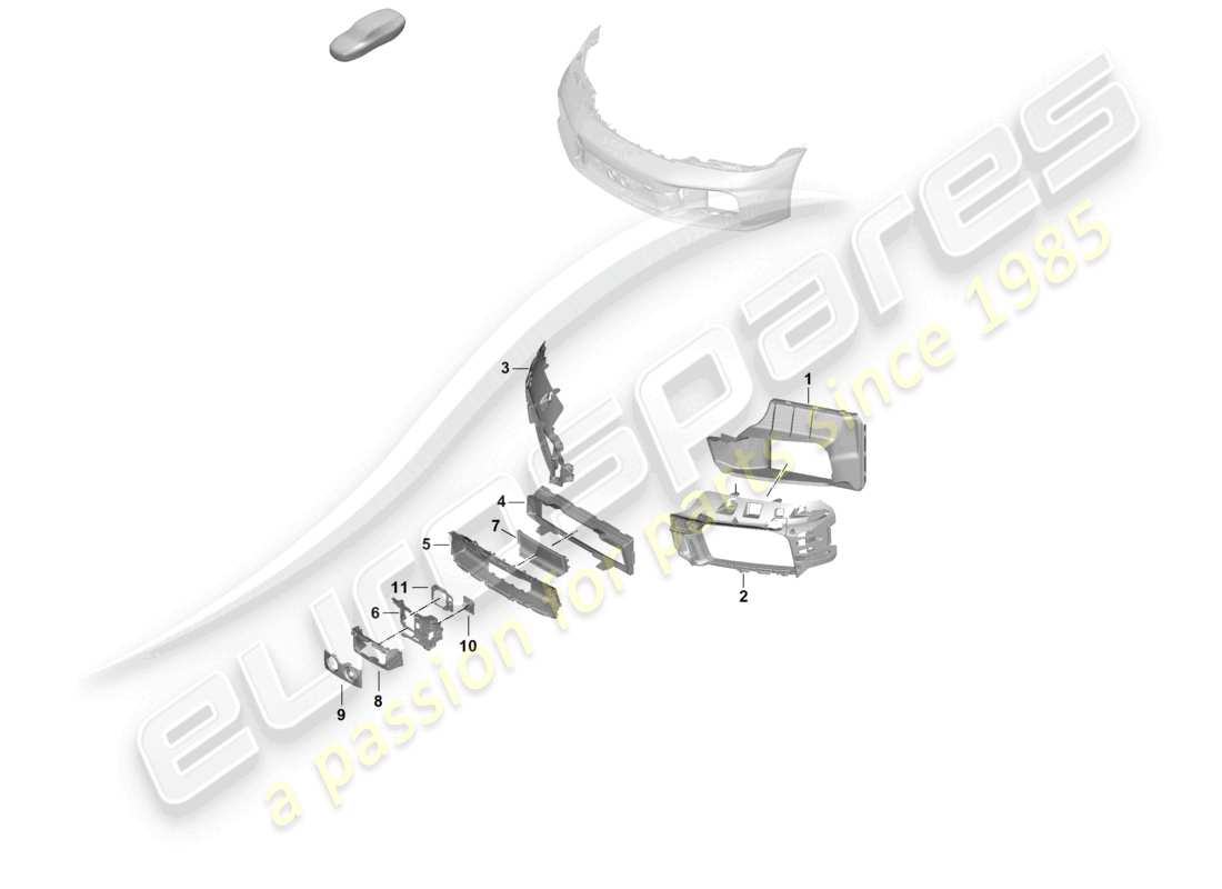 a part diagram from the porsche 992 parts catalogue