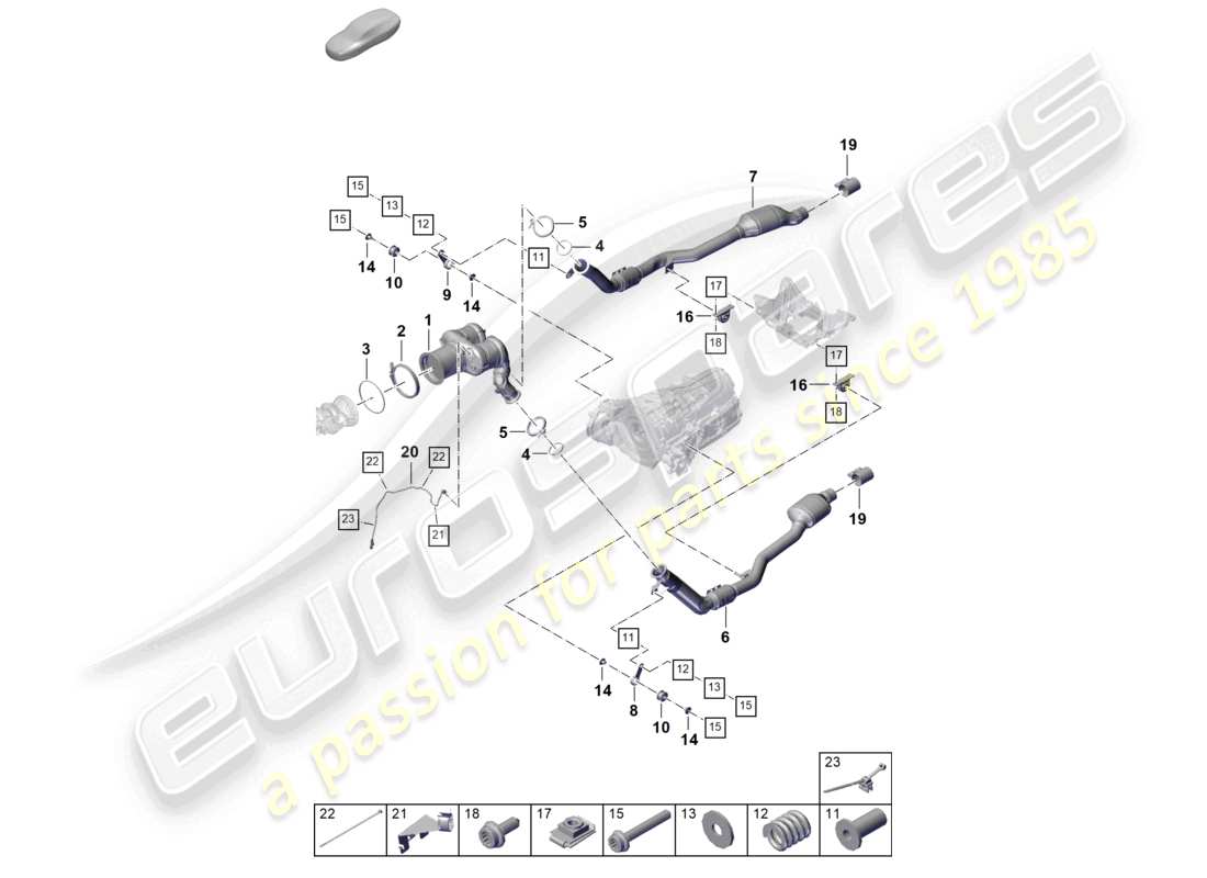 a part diagram from the porsche cayenne parts catalogue