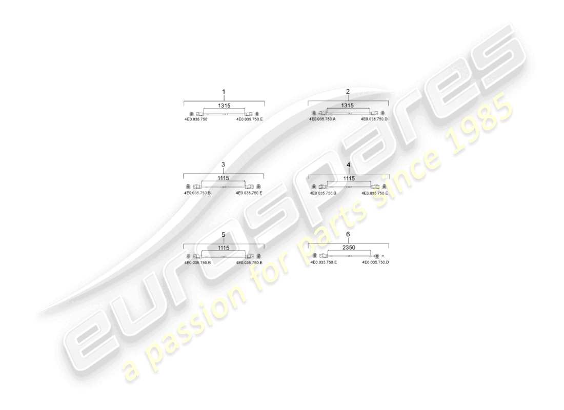 VIEW PARTS DIAGRAMS FROM THE PORSCHE MACAN PARTS CATALOGUE a part diagram from the porsche macan parts catalogue