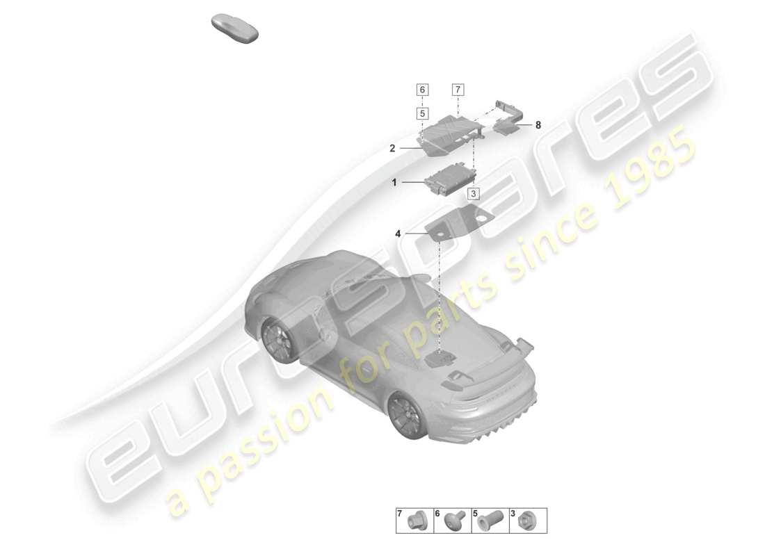 VIEW PARTS DIAGRAMS FROM THE PORSCHE 992 PARTS CATALOGUE a part diagram from the porsche 992 parts catalogue