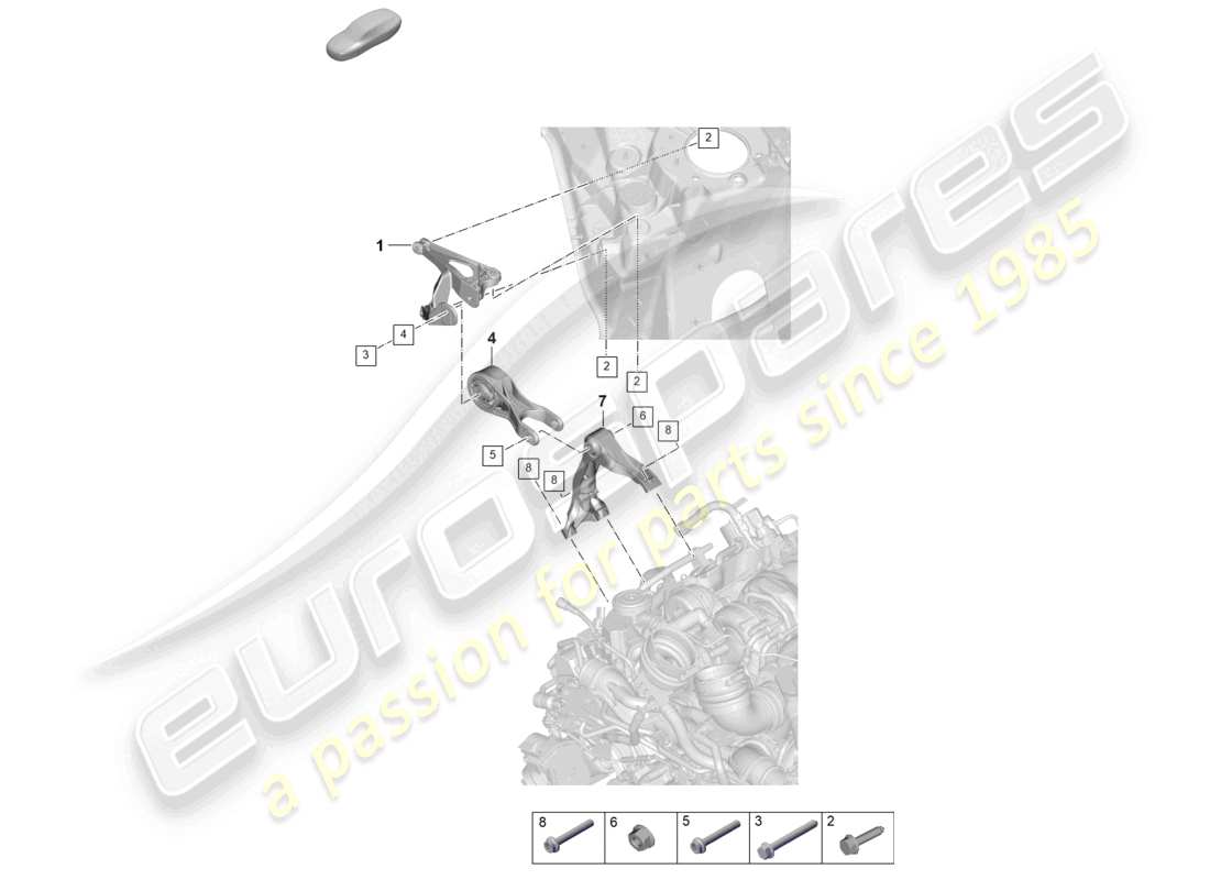 VIEW PARTS DIAGRAMS FROM THE PORSCHE CAYENNE PARTS CATALOGUE a part diagram from the porsche cayenne parts catalogue