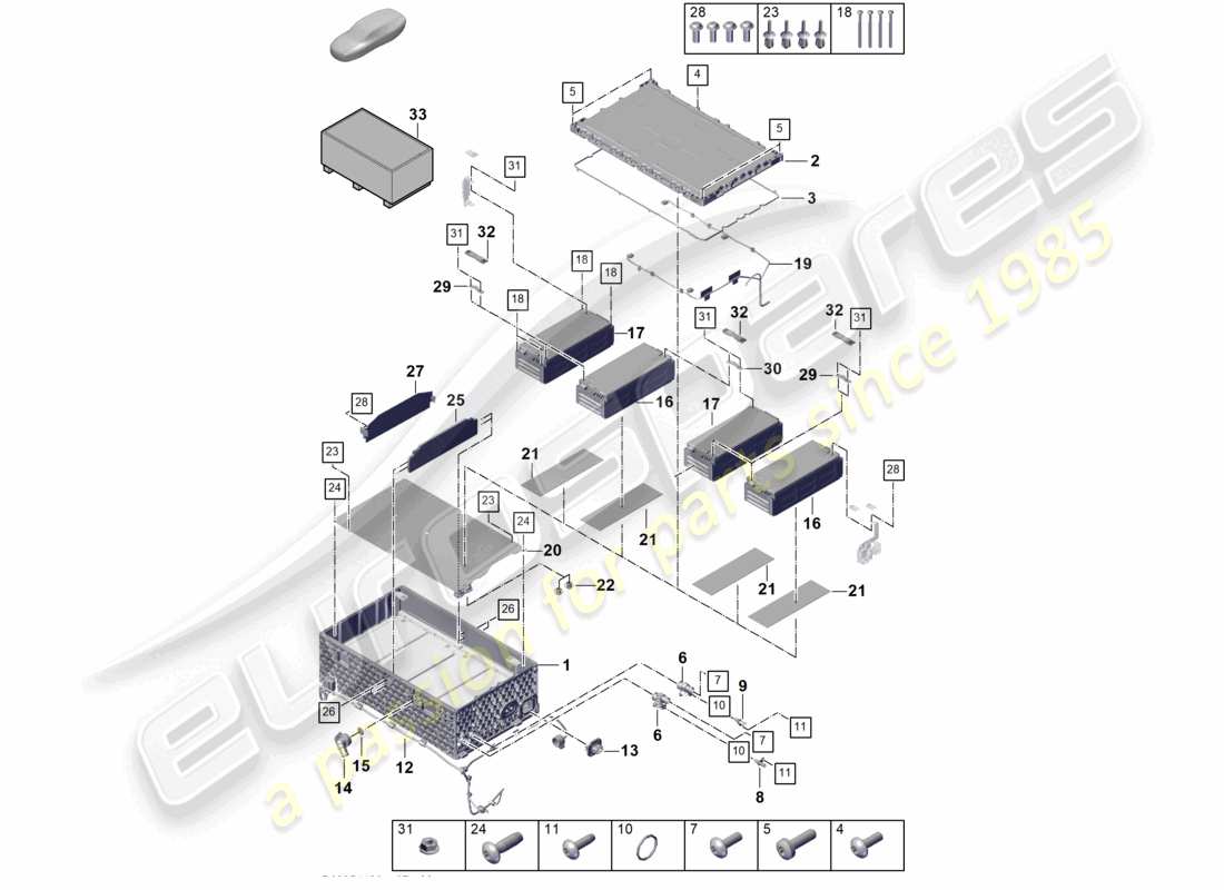 part diagram containing part number pab998105
