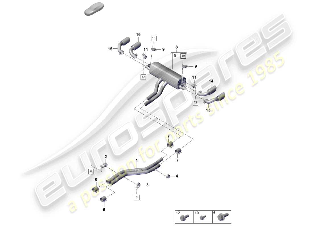 a part diagram from the porsche cayenne parts catalogue