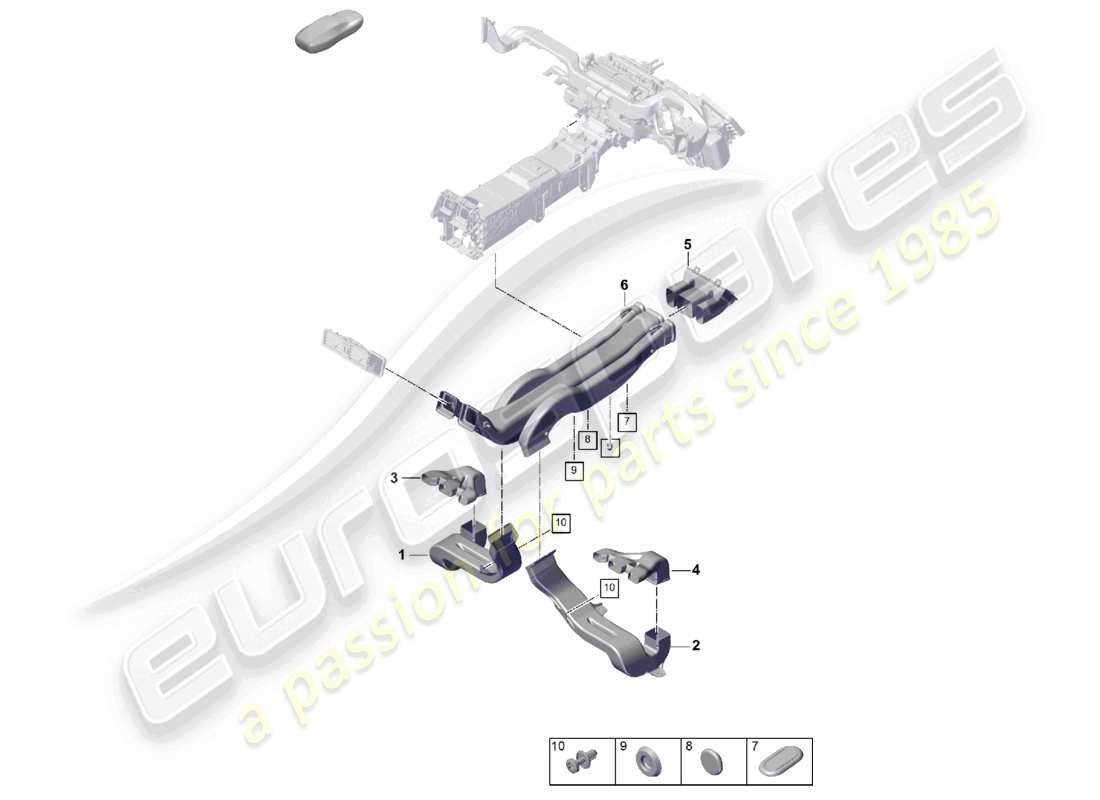 VIEW PARTS DIAGRAMS FROM THE PORSCHE CAYENNE PARTS CATALOGUE a part diagram from the porsche cayenne parts catalogue