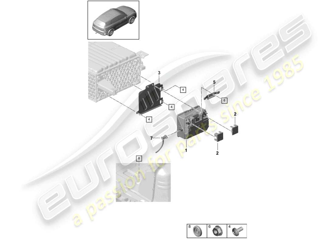 a part diagram from the porsche cayenne parts catalogue