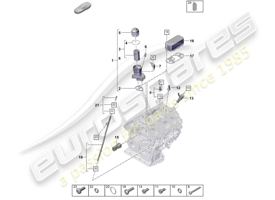 VIEW PARTS DIAGRAMS FROM THE PORSCHE CAYENNE PARTS CATALOGUE a part diagram from the porsche cayenne parts catalogue