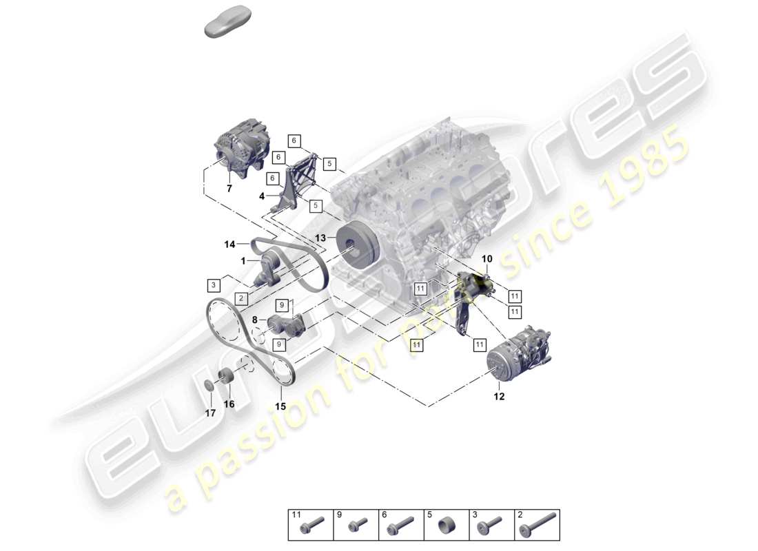 a part diagram from the porsche cayenne parts catalogue