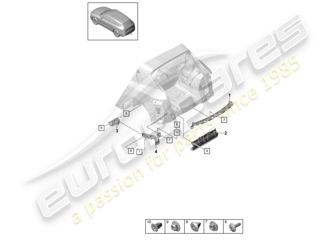 a part diagram from the porsche cayenne parts catalogue