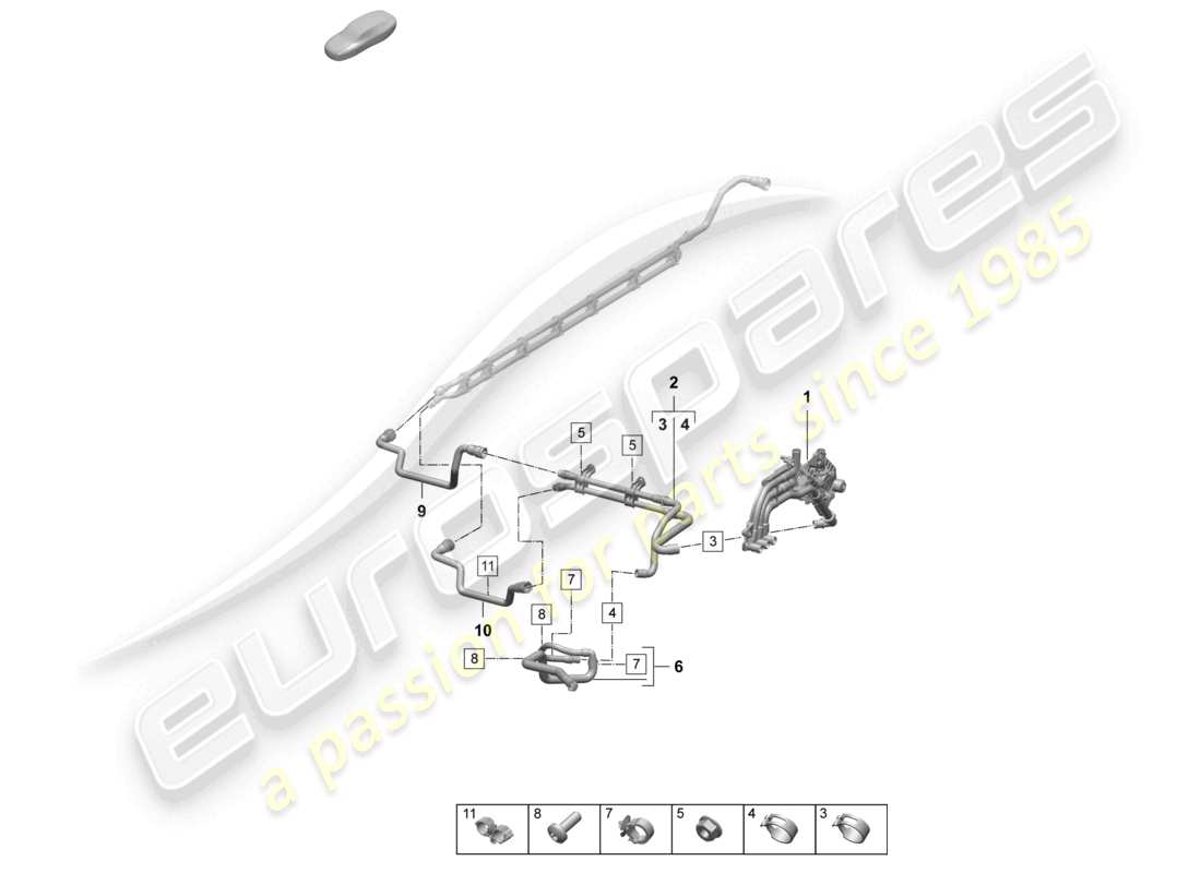porsche 2025 (macan-e) coolant cooling system for rear-wheel drive parts diagram