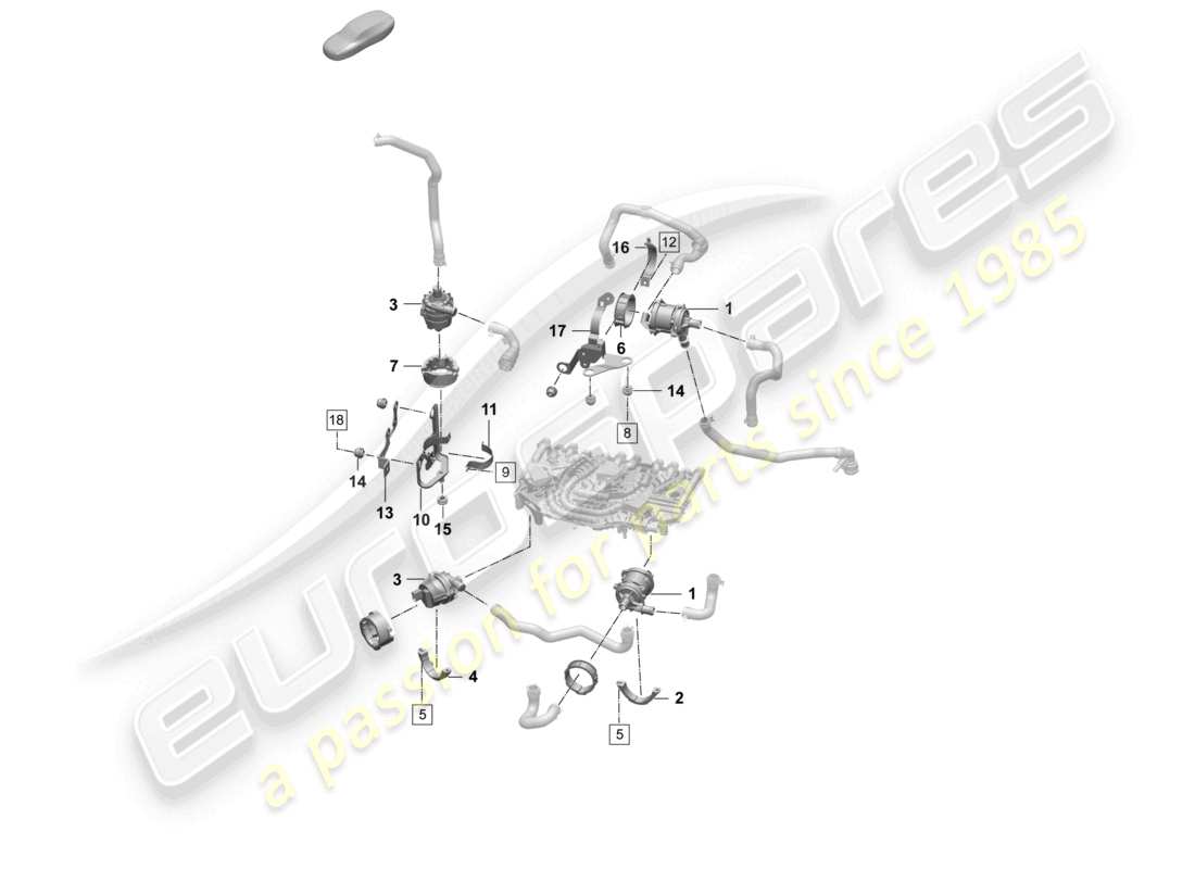porsche 2025 (taycan 9j1-2) coolant pump part diagram