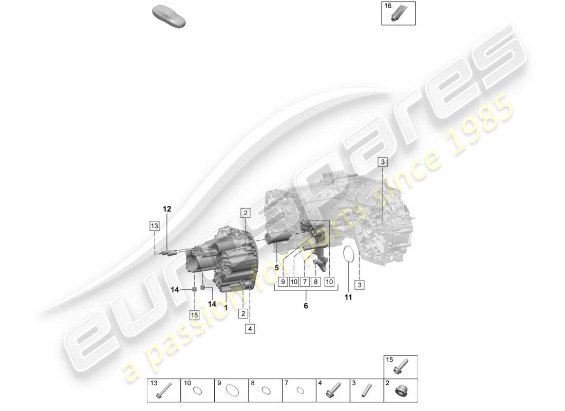 porsche 2024 (macan-e) traction motor for elec. drive macan 4 rear axle macan oil filter element part diagram