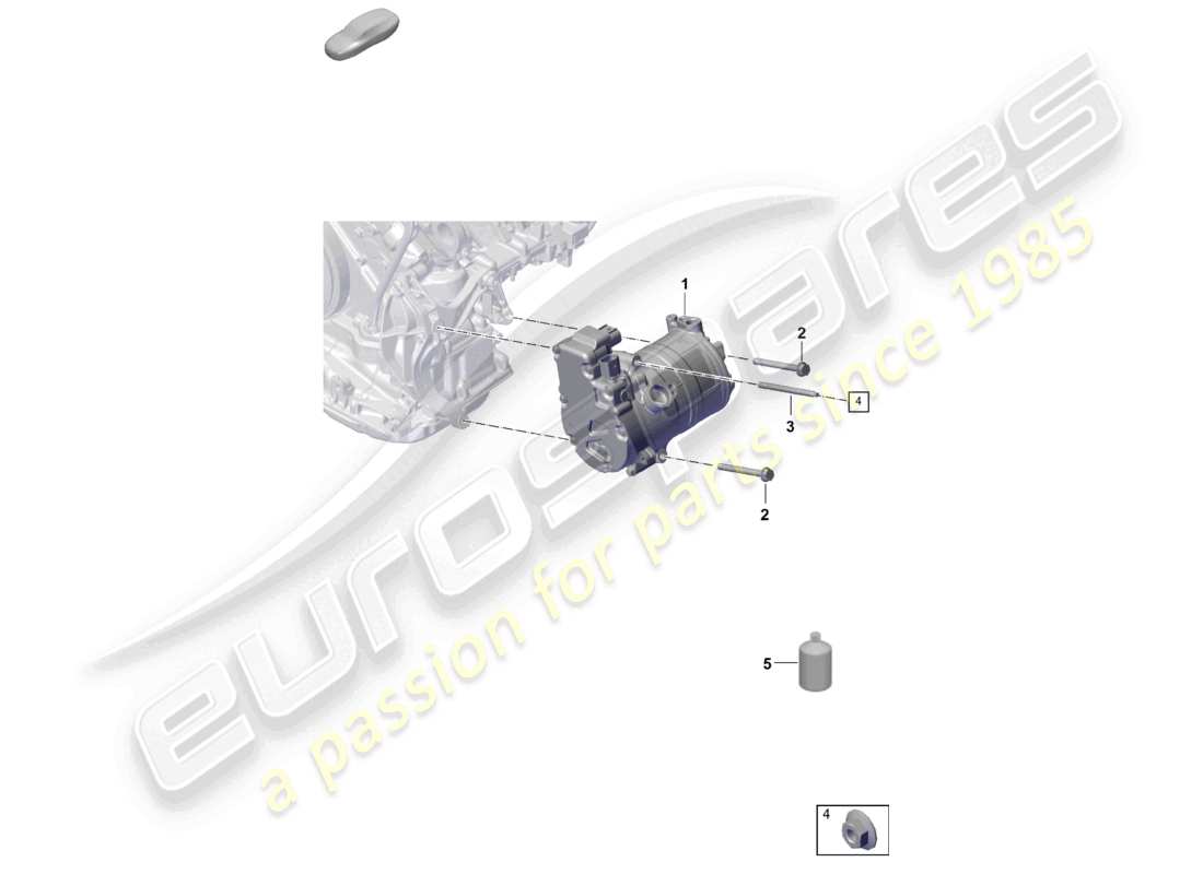 porsche 2026 (cayenne e3 pa) electric a/c compressor parts diagram