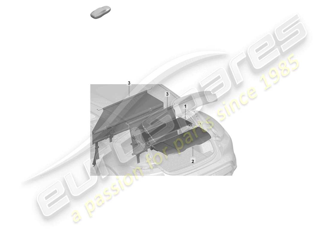 porsche 2022 (taycan 9j1-1) tray shelf part diagram