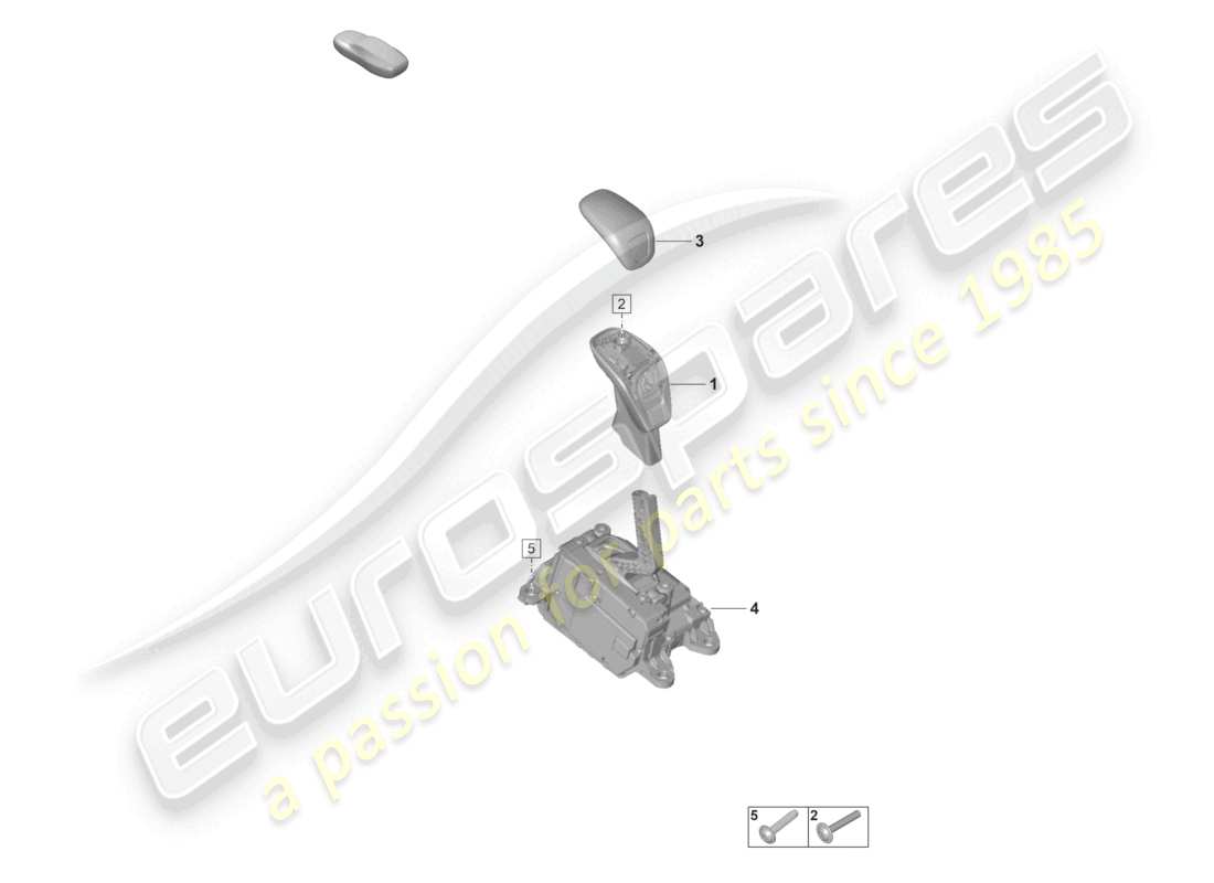 porsche 2024 (panamera 971-2) selector lever automatic part diagram