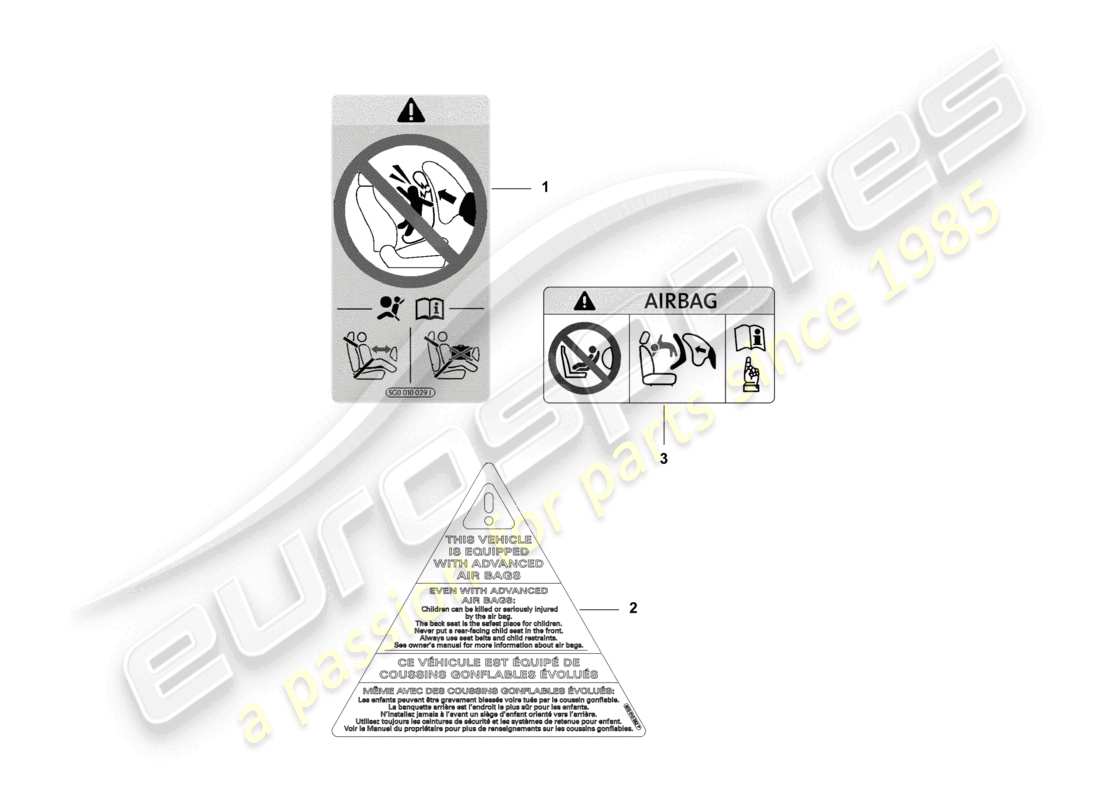 porsche 2026 (macan-e) notice airbag part diagram