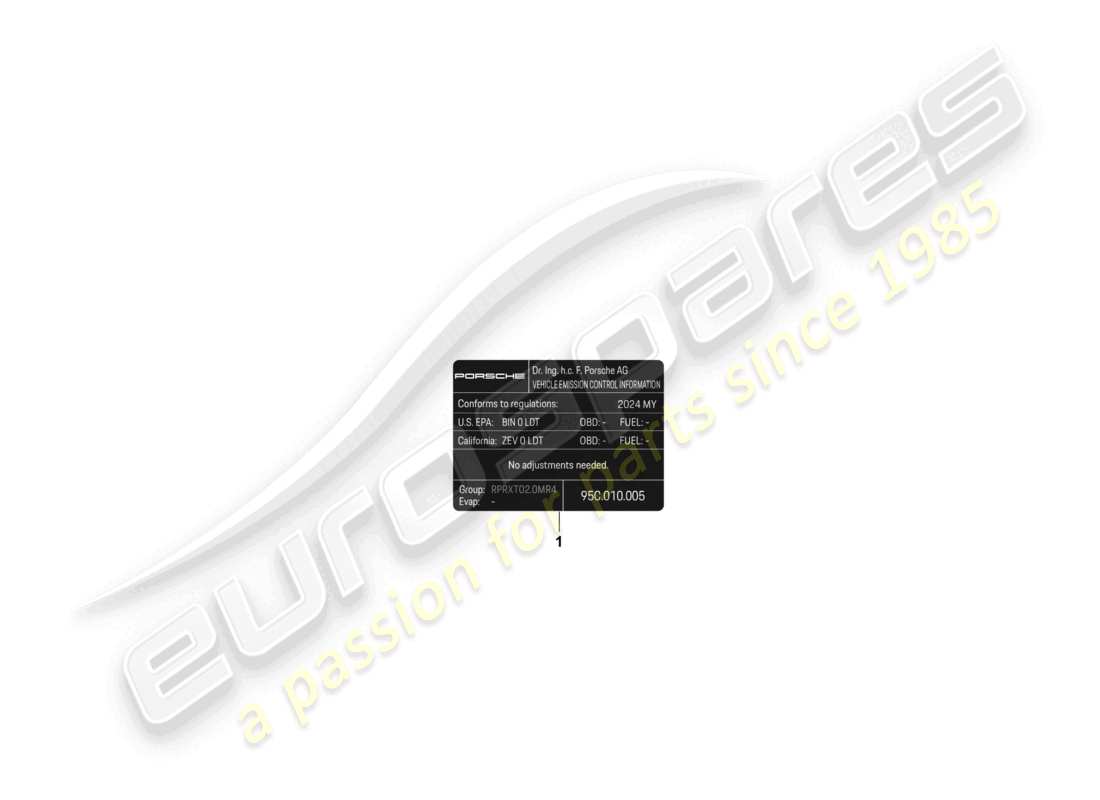 porsche 2026 (macan-e) notice engine specifications part diagram